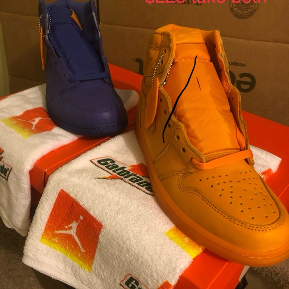 Jordan Sneakers - Bold Orange and Deep Blue